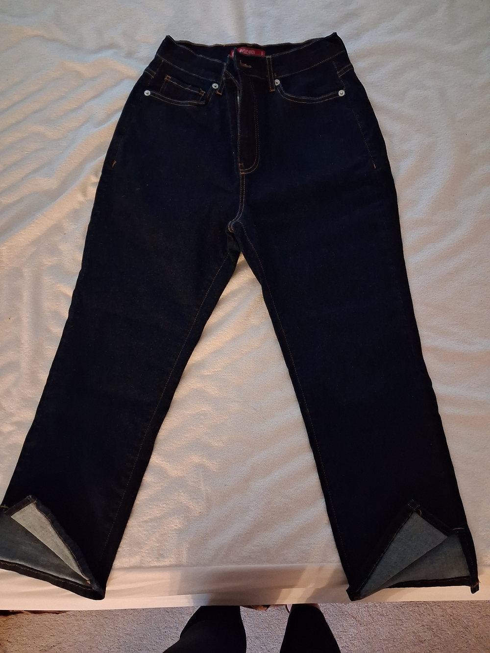 Mango Dark Blue High-Rise Women's Jeans